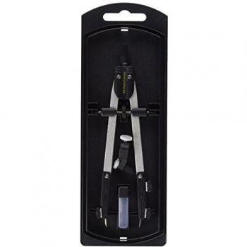 Faber-Castell 32722-8 - Compás de ajuste rápido, con tornillo central, articulaciones en ambos brazos y accesorios de recambio