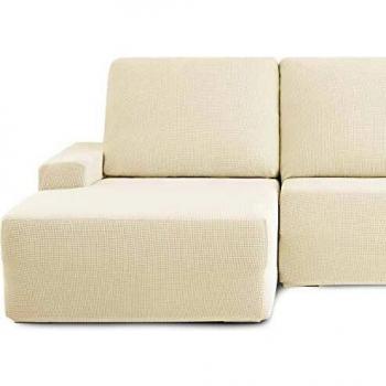 Eiffel Textile Nimes Funda sofá Brazo Corto Izquierda, Algodón, Marfil