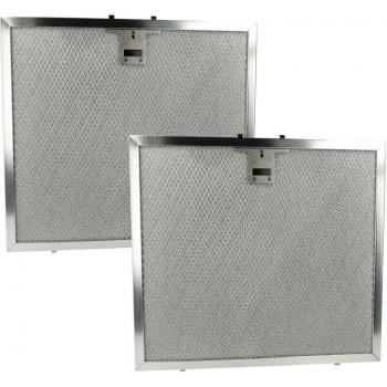 Filtro metálico de grasa Vhbw 2x para campana extractora Miele 4002515415979, 8269491, 8262680 - Acero inoxidable 28,4 x 31,5 x 0