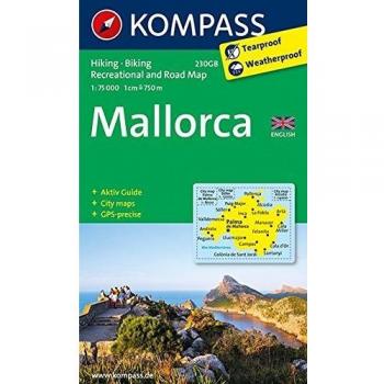 Mapa de Mallorca con Guía de Actividades y Rutas en Bicicleta, GPS preciso, Escala 1:75000. Edición en Español