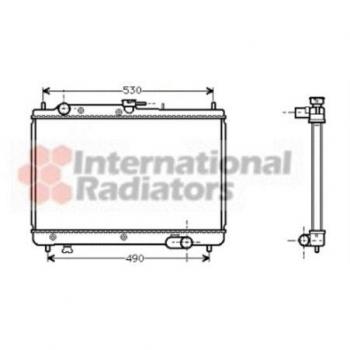 Radiador de refrigeración del motor VAN WEZEL 27002066
