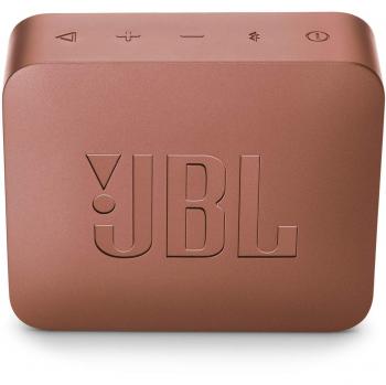 Altavoz Portátil JBL GO 2 Cinnamon, Bluetooth 4.1, Potencia de 3W, Entrada Auxiliar de 3.5mm, Resistente al Agua IPX7, con Micrófono y Función Manos Libres