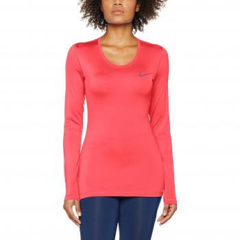 Nike W NP Top LS Camiseta, Mujer, Rosa
