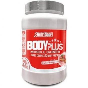 NutriSport Bodyplus Fresa 1,4Kg - Suplemento Alimenticio de Proteínas y Vitaminas
