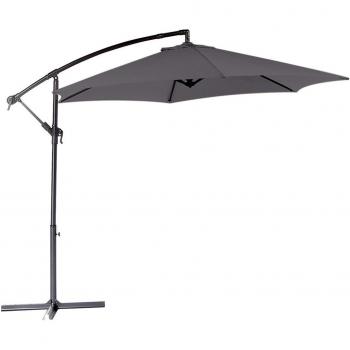 Parasol redondo excéntrico con estructura en antracita New Arc