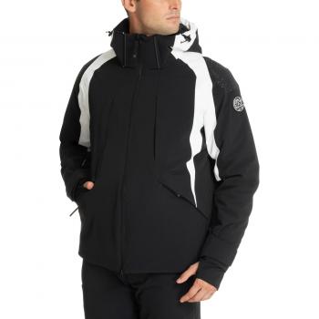 Emporio Armani EA7 Multicolour Ski Jacket with Zip Closure, Black male, Size: M