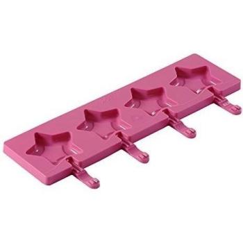 POP03 Molde de Silicona para Hacer piruletas con Forma de Estrella, Color Fucsia