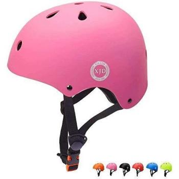 XJD Casco de Ciclismo para Niños Ajustable y Resiste al Impacto Ventilación con Muchos Colores -para Multideportivo Patineta Bicicleta Rollerskate Ciclismo