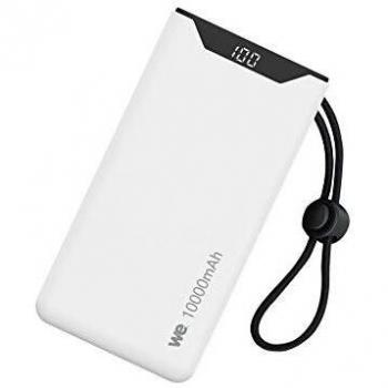 Power Bank WE 10,000 mAh - Carga Rápida 18W - 1 Puerto USB-A + 1 Puerto USB-C - Blanco