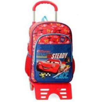 Mochila Cars Lets race 40 cm con carro