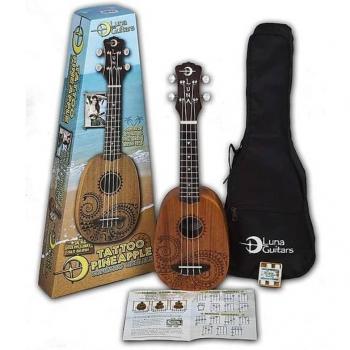 Luna UKE Tattoo Pineapple Mahogany Pack
