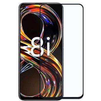 Protector de Pantalla Cristal Templado Premium 9D con Marco Negro para Realme 8i/Narzo 50 4G, Antigolpes y Antiarañazos