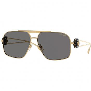 Versace VE2269 Polarized Men's Sunglasses Gold Size 62 Geometric Design