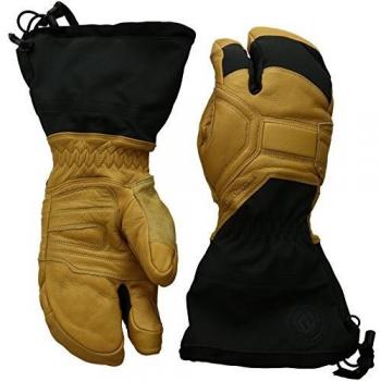 Black Diamond Men's Waterproof Insulated Gore-Tex 3-Finger Ski Gloves - Medium, Natural/Brown/Yellow