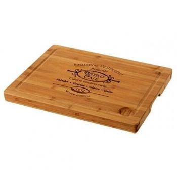 Dcasa - Tabla de cortar clásica marrón de bambú para cocina France