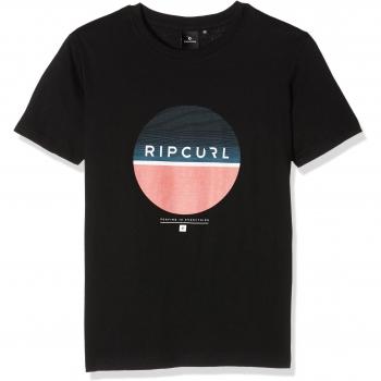 Rip Curl Circle Combine SS Tee - Camiseta para niño, color negro, talla 14