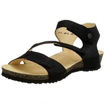 Sandalias Think Dumia de Verano para Mujer con Cierre de Velcro, Color Negro, Tallas 36 a 42