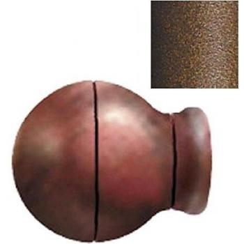 Riel Chyc 5432274 - Juego de 2 terminales de forja, diseño de esfera rayada, diámetro de 20 mm, color óxido