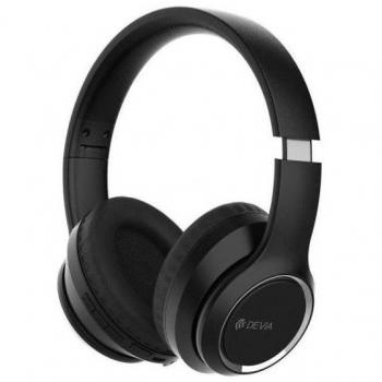 Cuffia Inalámbrica Devia EM039 V2 Bluetooth 5.2 Recargable con Almohadillas Hipoalergénicas - Negra
