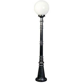 Bolardo luminoso decorativo negro plateado SIL 161