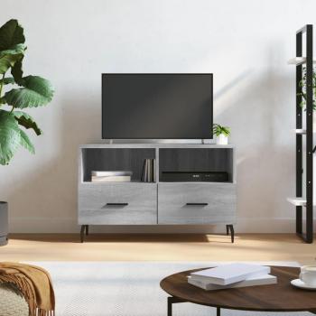 Mueble para TV de madera contrachapada 80x36x50 cm en color gris Sonoma, ideal para salón y compatible como mesa de TV