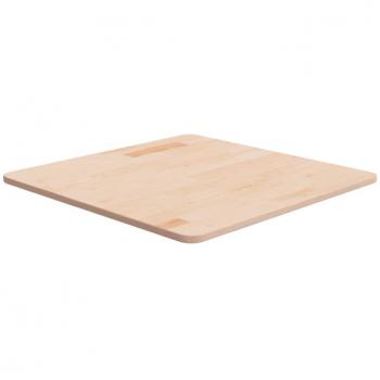 Mesa cuadrada de roble macizo sin tratar 60x60x1,5 cm