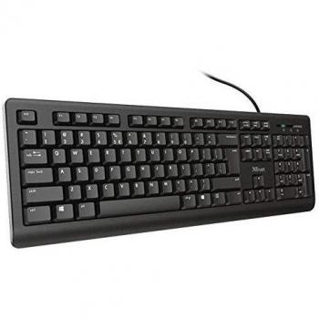 Tastiera USB QWERTY Italiana Trust TK-150 Ultrasilenziosa con Cavo 1,8 m - Nero