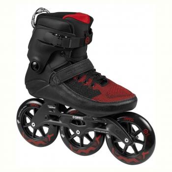 Powerslide Swell Trinity 125 Fitness Patines en línea de color rojo negro, dark lava