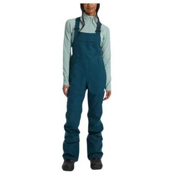 Burton Pantalones de Nieve Avalon 2L Stretch Bib para Mujer, color esmeralda profundo, talla M, elásticos e impermeables