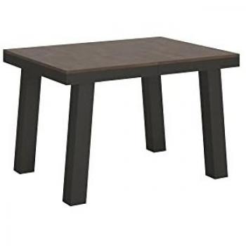 Mesa extensible Puente Evolution 90x120/380 cm con estructura de Nogal Anthracita