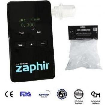 Alcoholímetro Zaphir CDP 3500 con Bluetooth 4.0 + 25 Boquillas