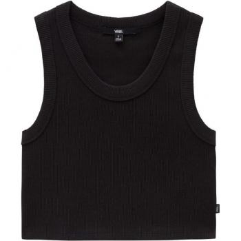 Camiseta Sin Mangas de Mujer Vans Drew Rib Negra (XXS) - Casual, Algodón
