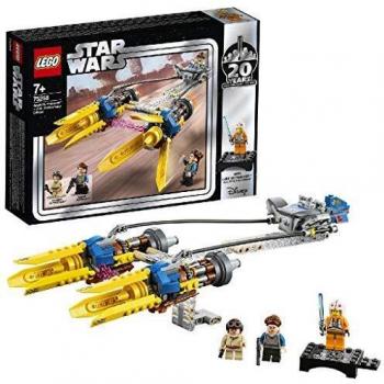 LEGO - Star Wars Vaina de Carreras de Anakin Edición 20 Aniversario, Juguete de Construcción de Nave de Carreras de Skywalker del Episodio I, Incluye Minifigura de Luke Skywalker