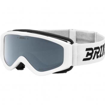 Máscara de Esquí Briko Thunder Junior Blanca con Lente Espejada Gris