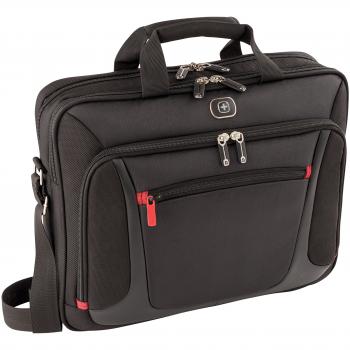 Wenger 600643 SENSOR 15 Inch Laptop Briefcase, Padded Laptop Compartment with iPad/Tablet/eReader Pocket in Black {9 Litre}