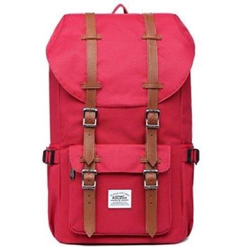 KAUKKO Mochilas Tipo Casual Compartimento para 15 Portátil 22 litros Rojo