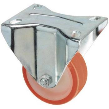 rueda industrial poliuretano fija 125 mm.