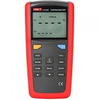 UNI-T UT325 Digital Contact Thermometer with Dual Input, Temperature Range -200 to 1375°C