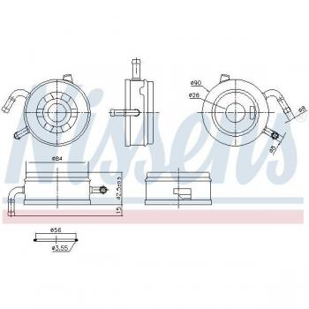 Enfriador de aceite NISSENS 91470 para motor