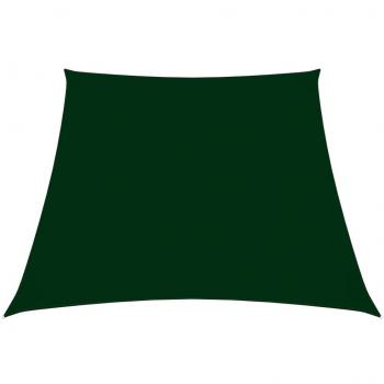 Toldo de vela verde oscuro trapecio 3/4x2 m en tela Oxford