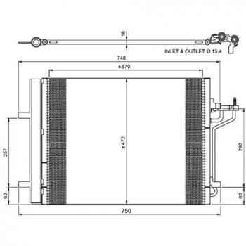 Condensador de aire acondicionado EASY FIT NRF 350052