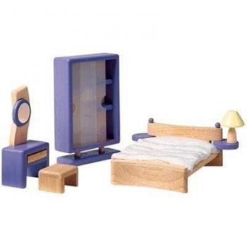 PLAN TOYS 39744400 - Dormitorio Moderno para casa de muñecas