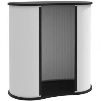 Mostrador de feria plegable madera de ingeniería 90x48x93 cm Blanco