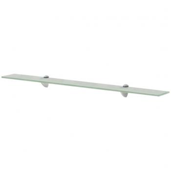 Estante flotante de vidrio 90x20 cm 8 mm, transparente, negro y blanco, mueble de almacenaje para oficina, estudio, sala de estar y dormitorio