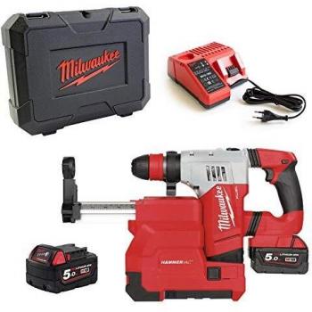 Milwaukee 4933448180 - M18 chpxde-502c martillo fixtec sin escobillas m18 fuel 5,0ah con aspiración sds-plus, 3 modos, 4,5j, cap max de perf 28mm