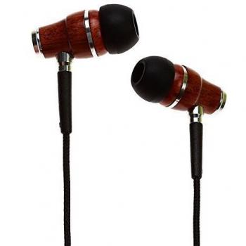 Symphonized NRG Premium Auriculares con Micrófono, de Madera auténtica, con Aislamiento de Ruido