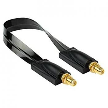 Conector Coaxial SMA Hembra-Hembra para Ventana, Negro, 0.2m