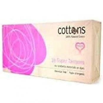 Cottons Tampón sin Aplicador Algodón 100% - 16 Unidades