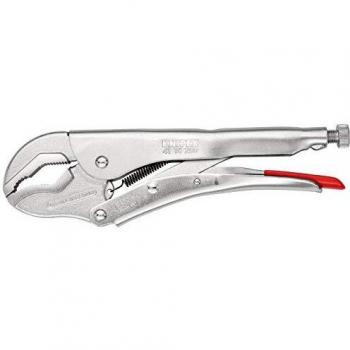 Knipex Alicates de sujeción Ángulo recto, long. total 250 mm, Tenazas de sujeción KNIPEX KN 41 14 250, Mordaza grip galvanizado 250 mm 41 14