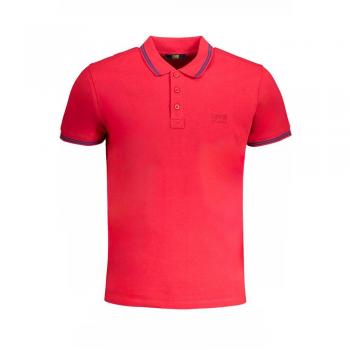 Cavalli Class Red Cotton Polo Shirt with Embroidery - Male, Size: XL